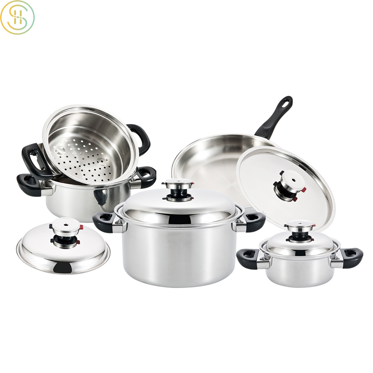 9PCS 5PLY ALL CLAD STAINLESS STEEL 304 COOKWARE SET  SC-175