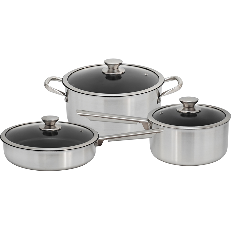 3PLY 6PCS NON-STICK COOKWARE SET--SC 285